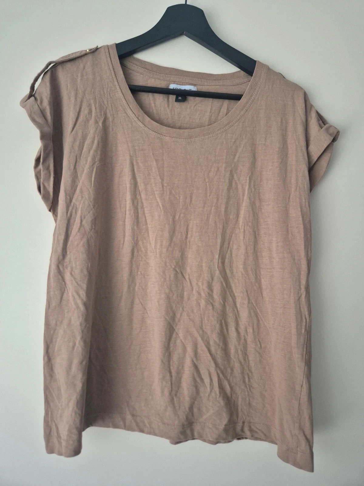 True Spirit taupe T-shirt met schouderdetails – maat XL